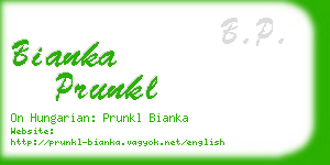 bianka prunkl business card
